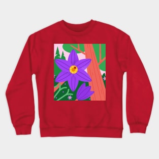 Flowers bloom in the forest Crewneck Sweatshirt